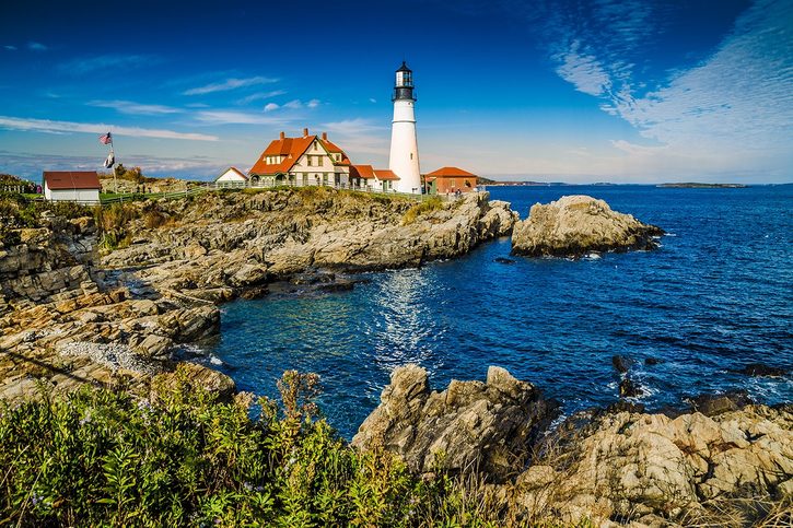 Portland (Maine) - Maják v Portlandu (Maine), USA