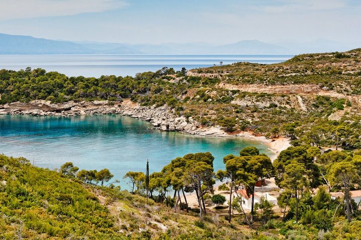Spetses - Pláž Agia Paraskevi 