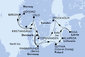 Německo, Polsko, Litva, Lotyšsko, Švédsko, Dánsko, Norsko z Warnemünde na lodi MSC Magnifica