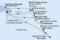Barbados, Martinik, Guadeloupe, Britské Panenské ostrovy, Dominikánská republika, Zámořské území Velké Británie, Svatý Martin, Svatý Kryštof a Nevis z Bridgetownu na lodi MSC Opera