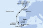 Velká Británie, Francie, Portugalsko, Španělsko ze Southamptonu na lodi MSC Meraviglia