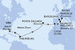 USA, Svatý Martin, Portugalsko, Španělsko, Francie z Miami na lodi MSC Seashore
