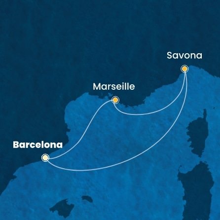 Španělsko, Francie, Itálie z Barcelony na lodi Costa Favolosa
