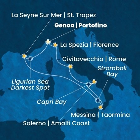 Itálie, Francie z Janova na lodi Costa Fascinosa