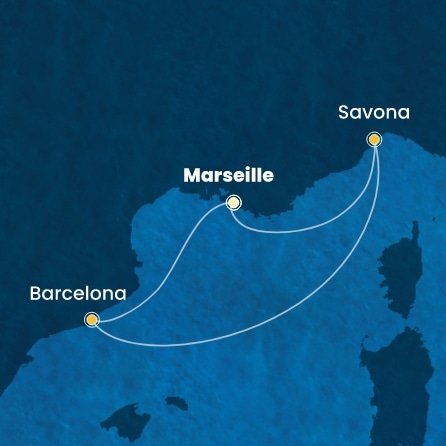 Francie, Itálie, Španělsko z Marseille na lodi Costa Favolosa