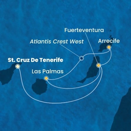 Španělsko z Tenerife na lodi Costa Smeralda