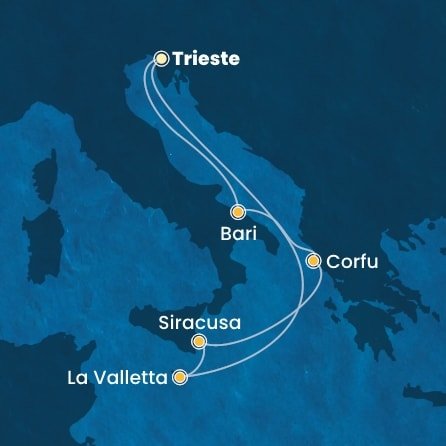 Itálie, Řecko, Malta na lodi Costa Deliziosa