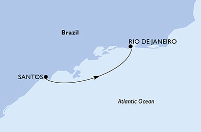 Brazílie ze Santosu na lodi MSC Divina