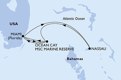 USA, Bahamy z Miami na lodi MSC Seaside