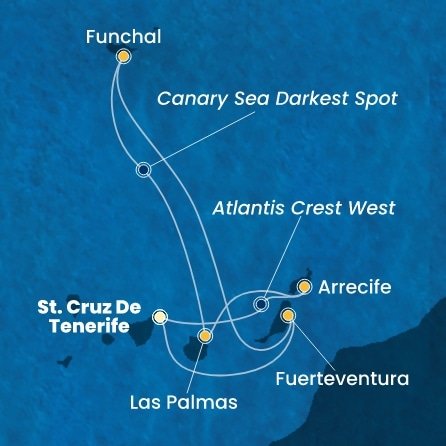 Španělsko, Portugalsko z Tenerife na lodi Costa Smeralda