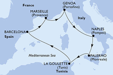 Velikonoce ve Středomoří na MSC Euribia
