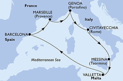 Středomořím na zbrusu nové MSC World Asia
