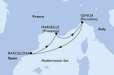 Mini plavba Středomořím na MSC Euribia