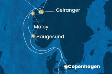 Dánsko, Norsko, Německo z Kodaně na lodi Costa Diadema
