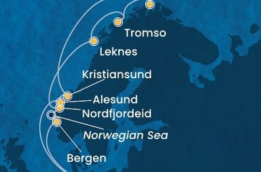 Německo, Norsko z Hamburku na lodi Costa Favolosa