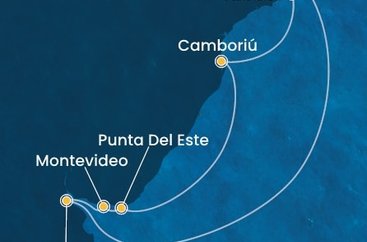 Brazílie, Argentina, Uruguay z Rio de Janeira na lodi Costa Serena
