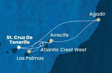 Španělsko, Maroko z Tenerife na lodi Costa Smeralda