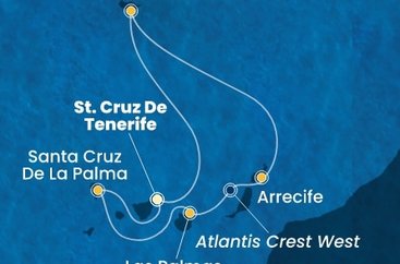 Španělsko, Portugalsko z Tenerife na lodi Costa Smeralda